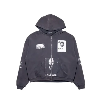 ERD Lenins Nap Time Assemblage Zip Hoodie Washed Black 1.webp