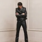 ERD Western Perfect Leather Blazer Black 5.webp
